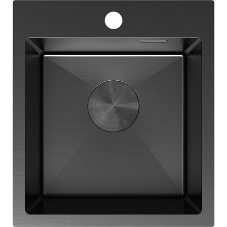 Mexen Solix nerūdijančio plieno plautuvė 1 skyrius 400 x 450 mm, juoda - 6401401000-70
