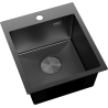 Mexen Solix nerūdijančio plieno plautuvė 1 skyrius 400 x 450 mm, juoda - 6401401000-70