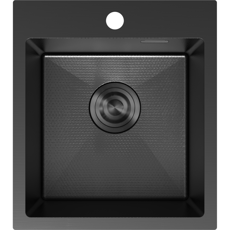 Mexen Solix plieninė vienos plautuvės plautuvė 400 x 450 mm, juoda HC - 6401401000-70HC