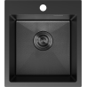 Mexen Solix plieninė vienos plautuvės plautuvė 400 x 450 mm, juoda HC - 6401401000-70HC