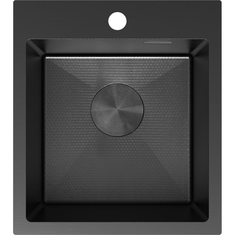 Mexen Solix plieninė vienos plautuvės plautuvė 400 x 450 mm, juoda HC - 6401401000-70HC