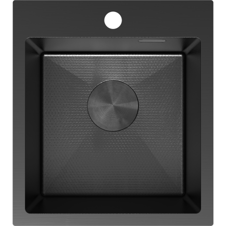 Mexen Solix plieninė vienos plautuvės plautuvė 400 x 450 mm, juoda HC - 6401401000-70HC