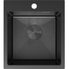 Mexen Solix plieninė vienos plautuvės plautuvė 400 x 450 mm, juoda HC - 6401401000-70HC