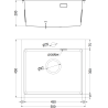 Mexen Solix nerūdijančio plieno plautuvė 1 skyrius 500 x 450 mm, inox - 6402501000-01