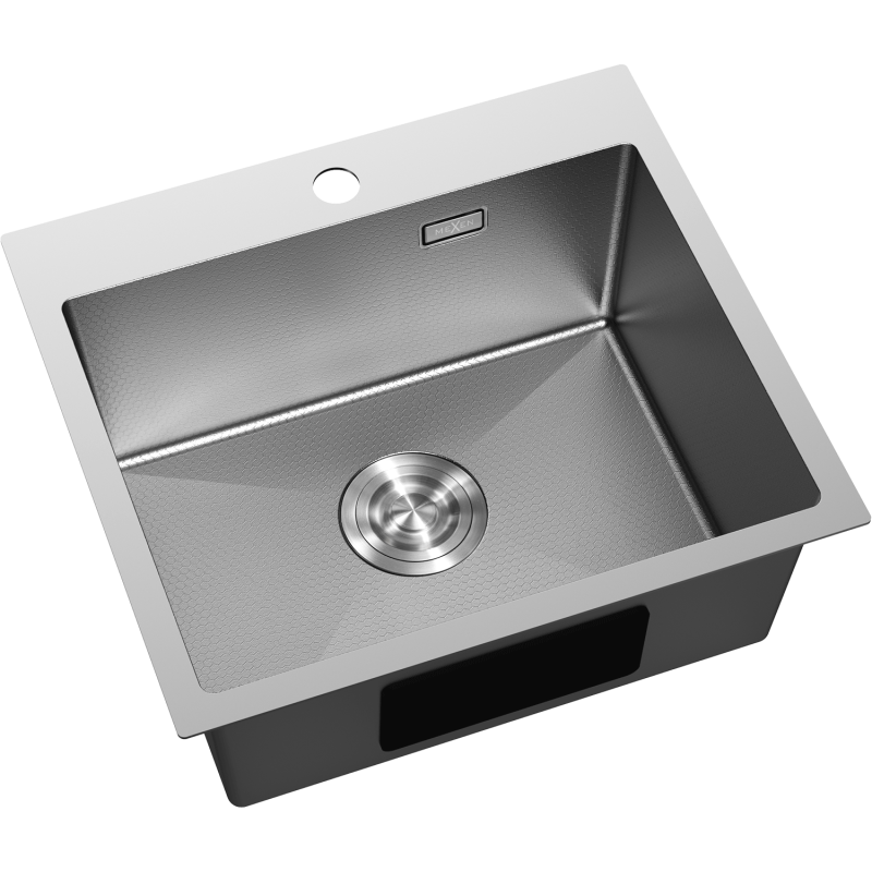 Mexen Solix nerūdijančio plieno vienos sekcijos plautuvė 500 x 450 mm, inox HC - 6402501000-01HC