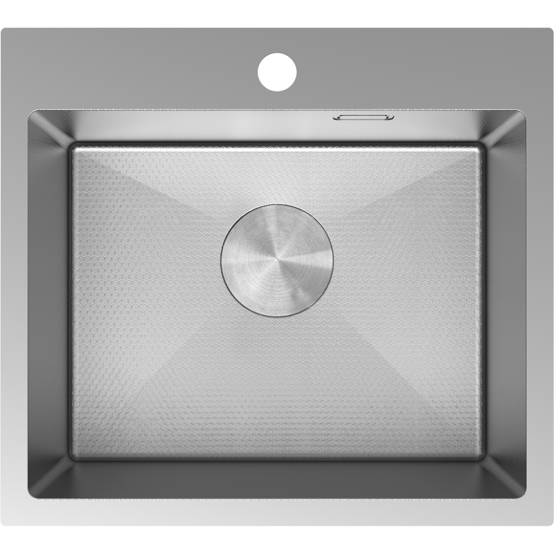 Mexen Solix nerūdijančio plieno vienos sekcijos plautuvė 500 x 450 mm, inox HC - 6402501000-01HC