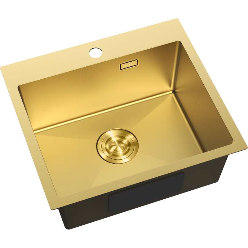 Mexen Solix plieninė vienos kameros plautuvė 500 x 450 mm, auksinė - 6402501000-55