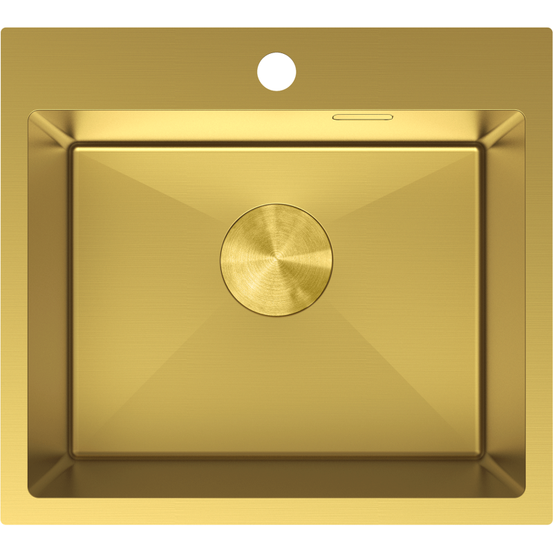 Mexen Solix plieninė vienos kameros plautuvė 500 x 450 mm, auksinė - 6402501000-55