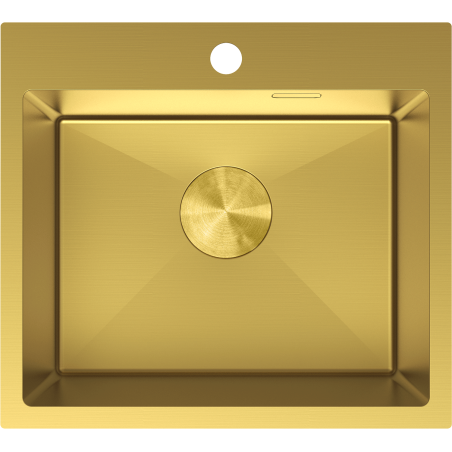Mexen Solix plieninė vienos kameros plautuvė 500 x 450 mm, auksinė - 6402501000-55