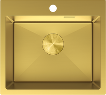 Mexen Solix plieninė vienos kameros plautuvė 500 x 450 mm, auksinė - 6402501000-55