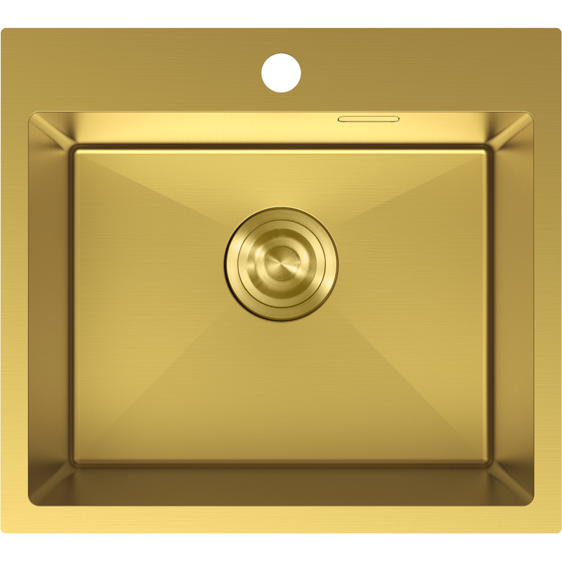 Mexen Solix plieninė vienos kameros plautuvė 500 x 450 mm, auksinė - 6402501000-55
