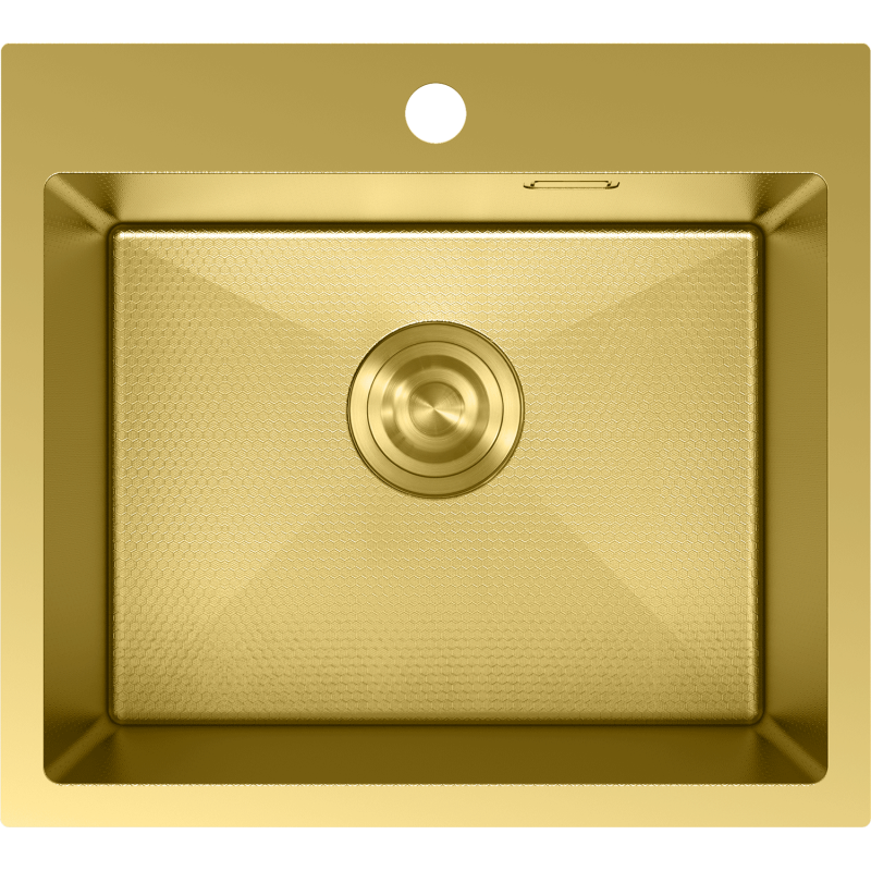 Mexen Solix nerūdijančio plieno vienos kameros plautuvė 500 x 450 mm, auksinė HC - 6402501000-55HC