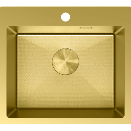 Mexen Solix nerūdijančio plieno vienos kameros plautuvė 500 x 450 mm, auksinė HC - 6402501000-55HC