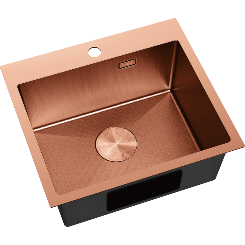 Mexen Solix plieninė kriauklė 1-skyrius 500 x 450 mm, vario HC - 6402501000-65HC