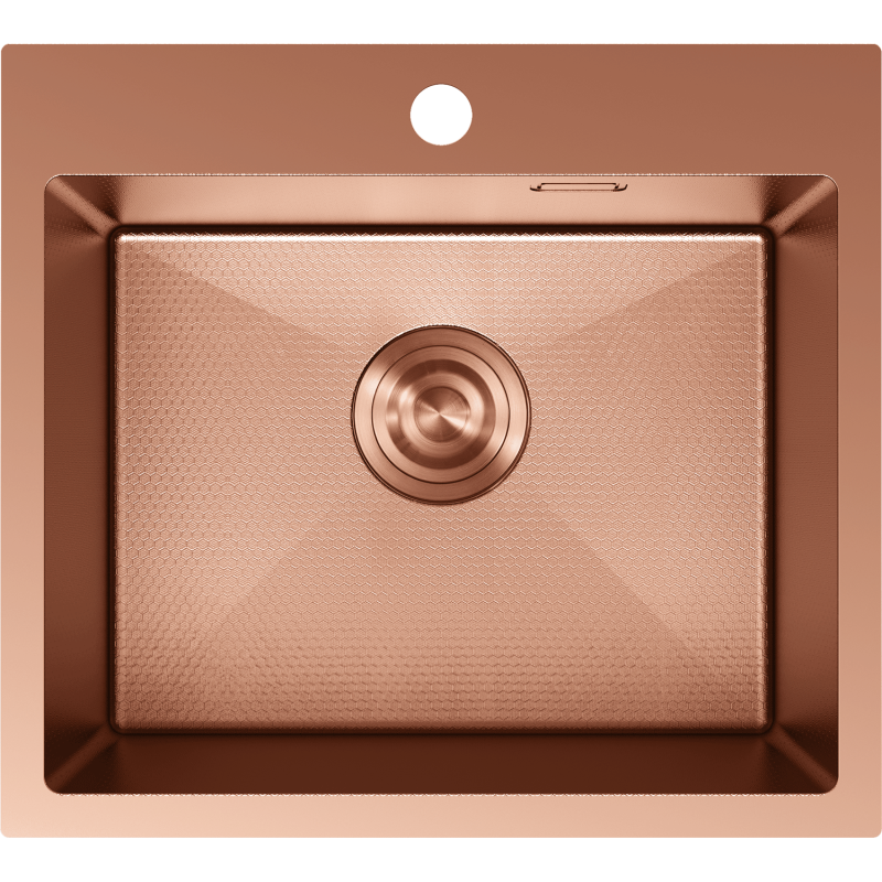 Mexen Solix plieninė kriauklė 1-skyrius 500 x 450 mm, vario HC - 6402501000-65HC