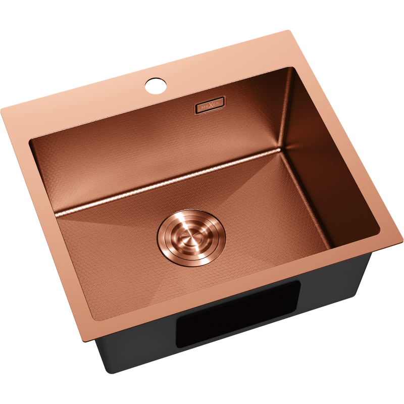 Mexen Solix plieninė kriauklė 1-skyrius 500 x 450 mm, vario HC - 6402501000-65HC