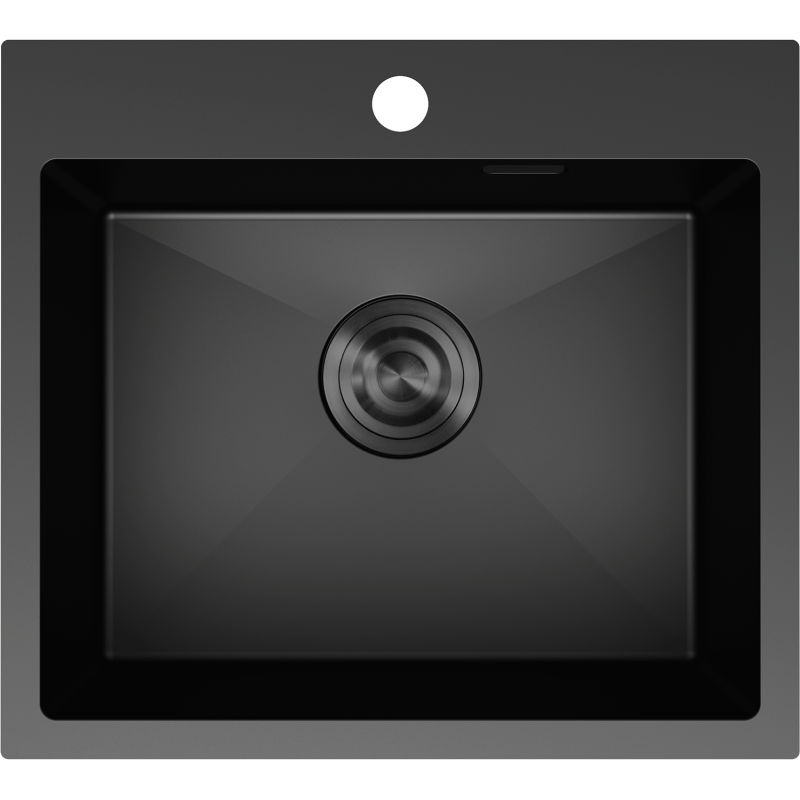 Mexen Solix plieninė vienos kameros plautuvė 500 x 450 mm, juoda - 6402501000-70