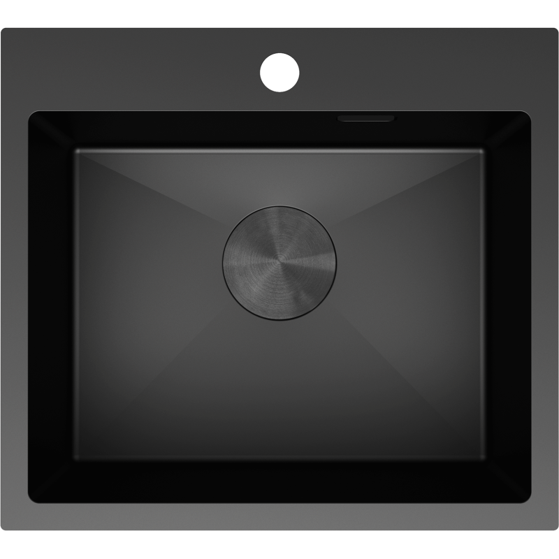 Mexen Solix plieninė vienos kameros plautuvė 500 x 450 mm, juoda - 6402501000-70