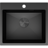 Mexen Solix plieninė vienos kameros plautuvė 500 x 450 mm, juoda - 6402501000-70