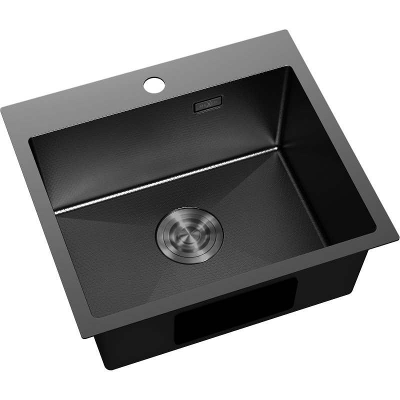 Mexen Solix plieninė kriauklė vienos kameros 500 x 450 mm, juoda HC - 6402501000-70HC