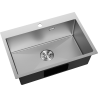 Mexen Solix plieninė virtuvės kriauklė 1-skyrius 650 x 450 mm, inox - 6403651000-01