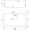 Mexen Solix nerūdijančiojo plieno vienos kameros plautuvė 650 x 450 mm, inox HC - 6403651000-01HC