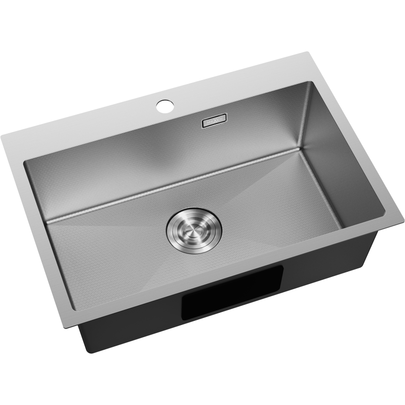 Mexen Solix nerūdijančio plieno virtuvės kriauklė su viena plautuve 650 x 450 mm, inox HC - 6403651000-01HC