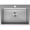 Mexen Solix nerūdijančiojo plieno vienos kameros plautuvė 650 x 450 mm, inox HC - 6403651000-01HC