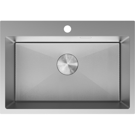 Mexen Solix nerūdijančio plieno virtuvės kriauklė su viena plautuve 650 x 450 mm, inox HC - 6403651000-01HC