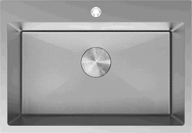 Mexen Solix nerūdijančio plieno virtuvės kriauklė su viena plautuve 650 x 450 mm, inox HC - 6403651000-01HC