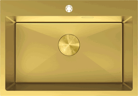 Mexen Solix nerūdijančio plieno vienos kameros praustuvas 650 x 450 mm, auksinis - 6403651000-55