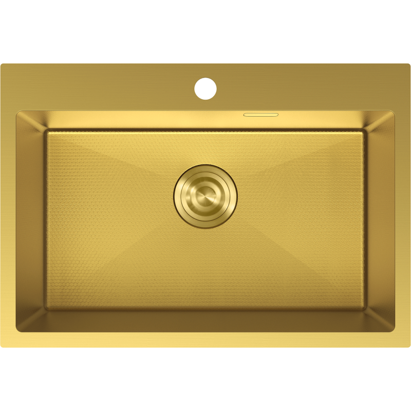 Mexen Solix plieninė vienos kameros plautuvė 650 x 450 mm, auksinė HC - 6403651000-55HC