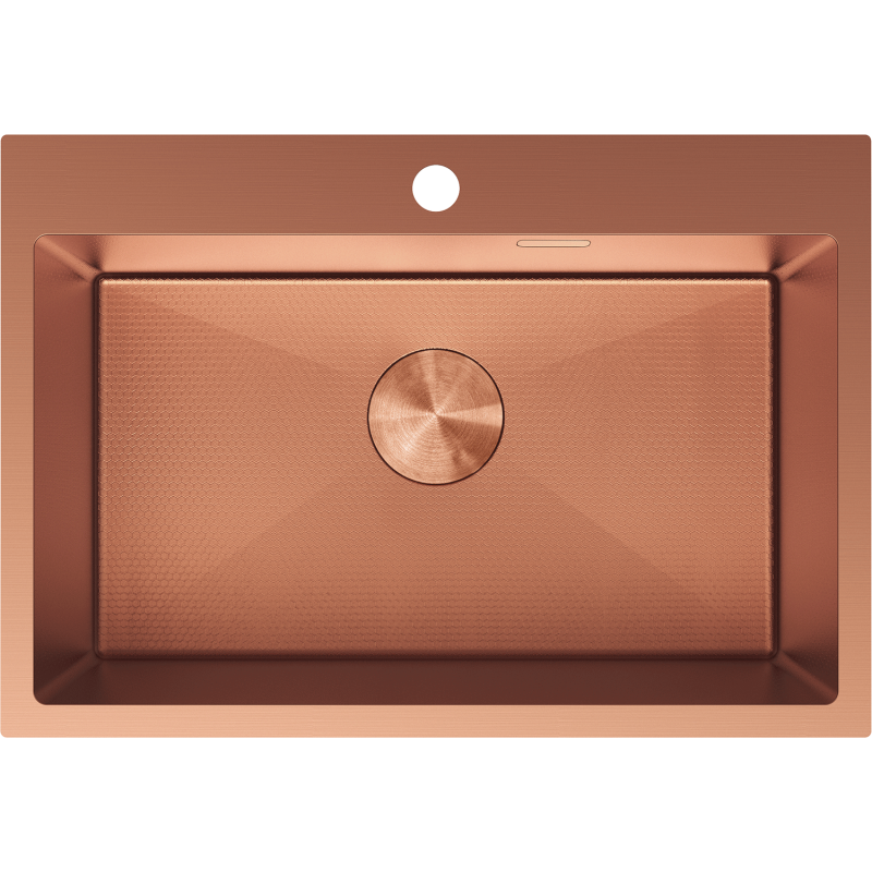 Mexen Solix plieninė vienos kameros kriauklė 650 x 450 mm, varis HC - 6403651000-65HC