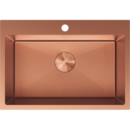 Mexen Solix plieninė vienos kameros kriauklė 650 x 450 mm, varis HC - 6403651000-65HC