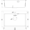 Mexen Solix nerūdijančio plieno plautuvė 1-dalinė 650 x 450 mm, juoda - 6403651000-70