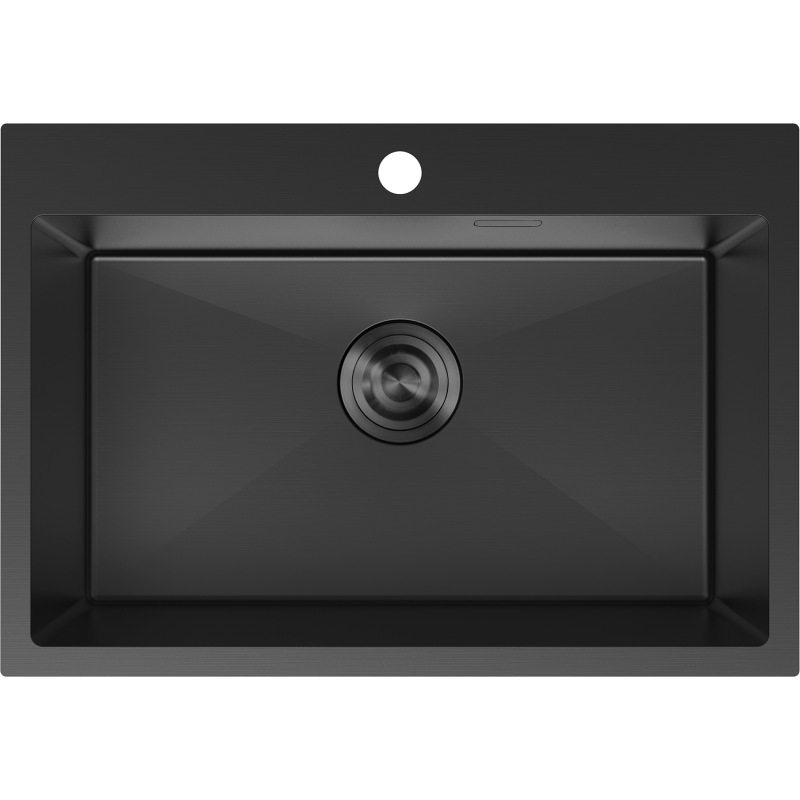 Mexen Solix plieninė vienos kameros plautuvė 650 x 450 mm, juoda - 6403651000-70