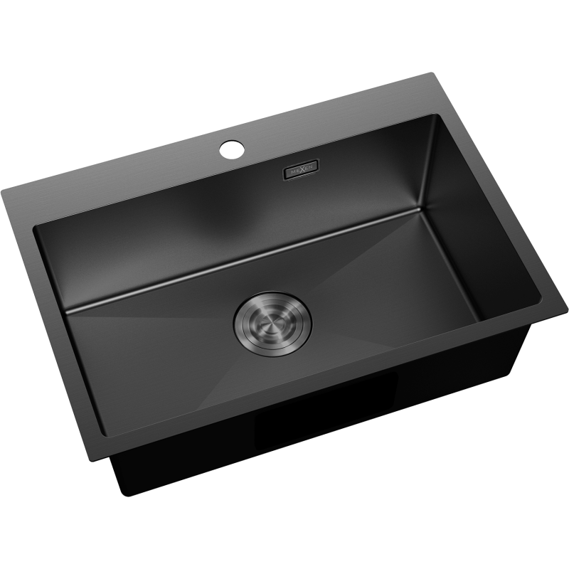 Mexen Solix plieninė vienos kameros plautuvė 650 x 450 mm, juoda - 6403651000-70