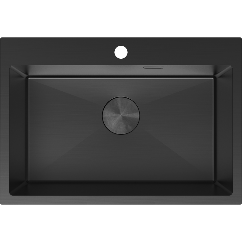 Mexen Solix nerūdijančio plieno plautuvė 1-dalinė 650 x 450 mm, juoda - 6403651000-70