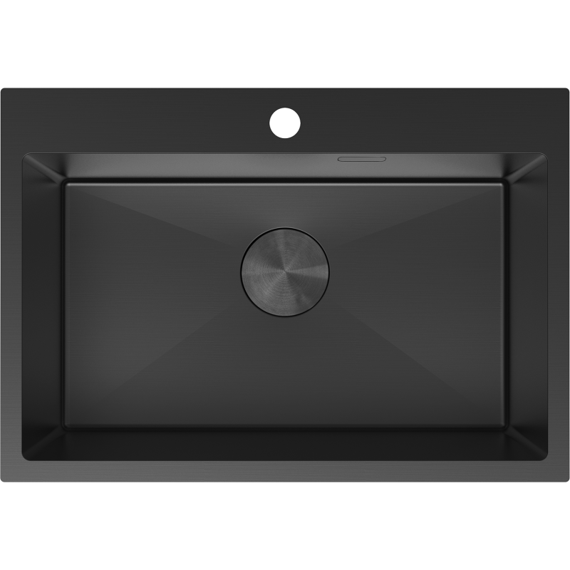 Mexen Solix plieninė vienos kameros plautuvė 650 x 450 mm, juoda - 6403651000-70