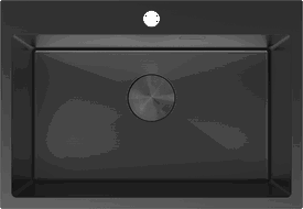 Mexen Solix plieninė vienos kameros plautuvė 650 x 450 mm, juoda - 6403651000-70