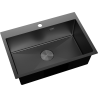 Mexen Solix plieninė vienos kameros plautuvė 650 x 450 mm, juoda - 6403651000-70