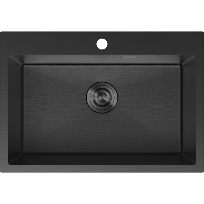 Mexen Solix nerūdijančio plieno vienos kameros plautuvė 650 x 450 mm, juoda HC - 6403651000-70HC