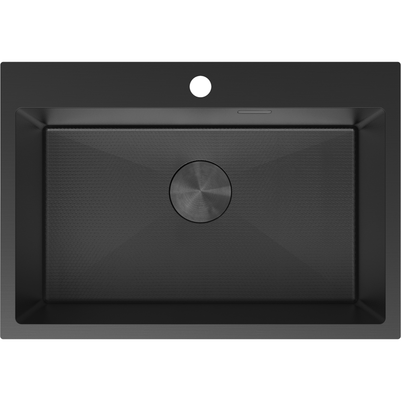 Mexen Solix nerūdijančio plieno plautuvė, vienos kameros, 650 x 450 mm, juoda HC - 6403651000-70HC