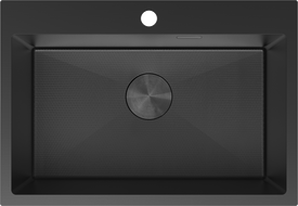 Mexen Solix nerūdijančio plieno plautuvė, vienos kameros, 650 x 450 mm, juoda HC - 6403651000-70HC