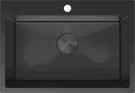 Mexen Solix nerūdijančio plieno vienos kameros plautuvė 650 x 450 mm, juoda HC - 6403651000-70HC