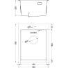Mexen Solix plieninis kriauklė 1 skyrius 400 x 500 mm, inox - 6406401000-01