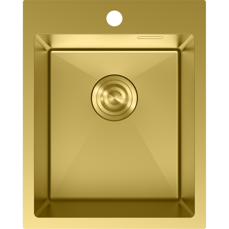 Mexen Solix plieninė kriauklė, 1 skyrius, 400 x 500 mm, auksinė - 6406401000-55