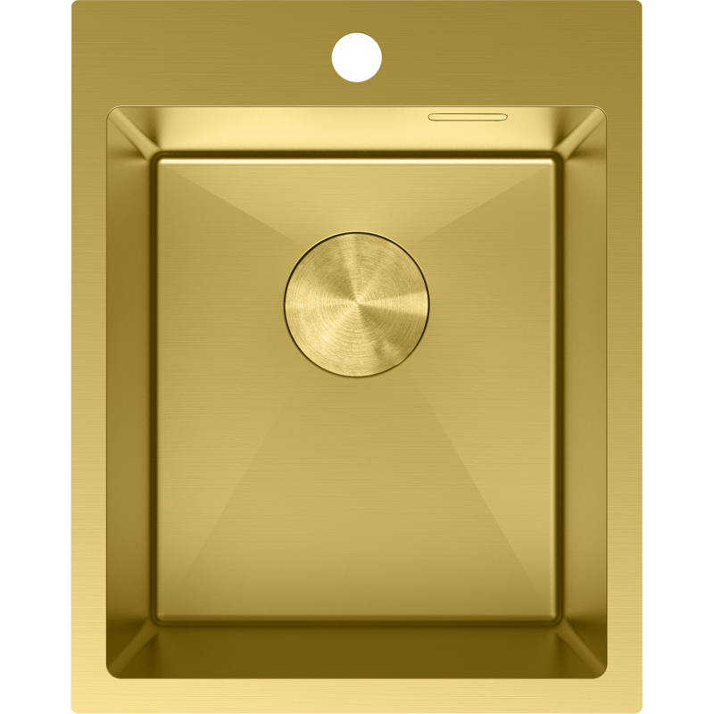 Mexen Solix plieninė kriauklė, 1 skyrius, 400 x 500 mm, auksinė - 6406401000-55