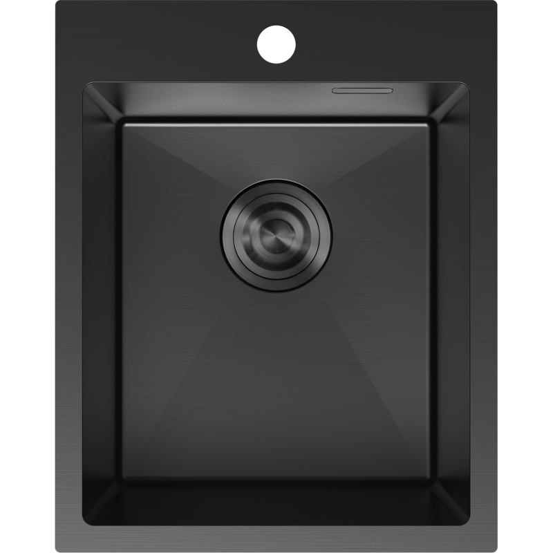 Mexen Solix plieninė vienos kambario kriauklė 400 x 500 mm, juoda - 6406401000-70