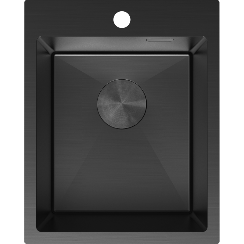 Mexen Solix plieninė vienos kambario kriauklė 400 x 500 mm, juoda - 6406401000-70